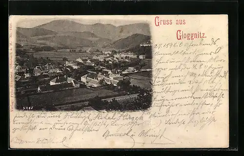 AK Gloggnitz, Ortsansicht im Tageslicht