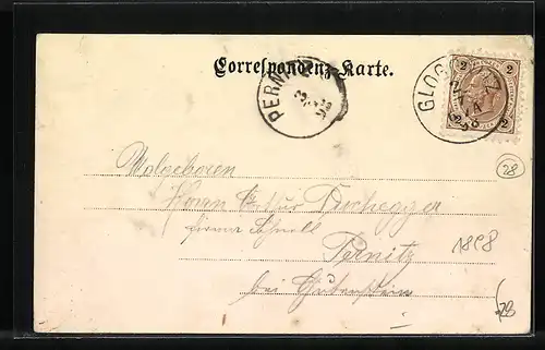 AK Gloggnitz, Ortsansicht im Tageslicht