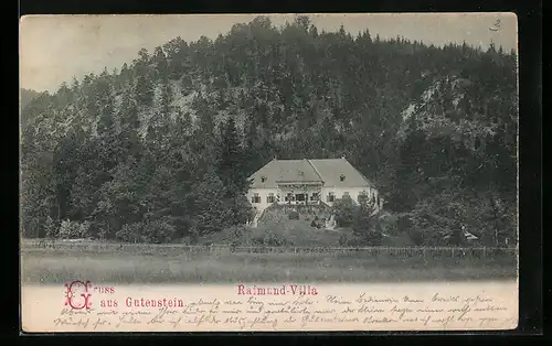 AK Gutenstein, Blick auf Raimund-Villa