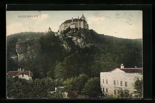 AK Rosenburg, Blick auf die Burg