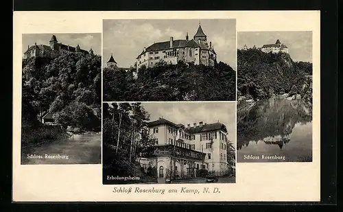 AK Schloss Rosenburg am Kamp, Blick auf das Schloss und Erholungsheim