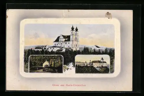 Präge-AK Maria-Dreieichen, Wallfahrtskirche, Kapelle, Ortspartie