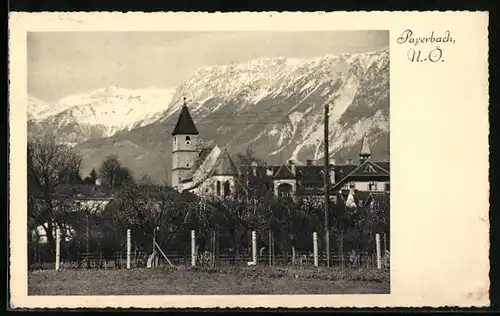 AK Payerbach, Ortspartie mit Kirche