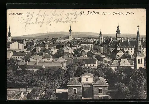 AK St. Pölten, Panorama aus der Vogelschau