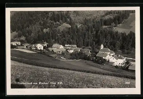 AK Trattenbach am Wechsel, Ortsansicht aus der Vogelschau