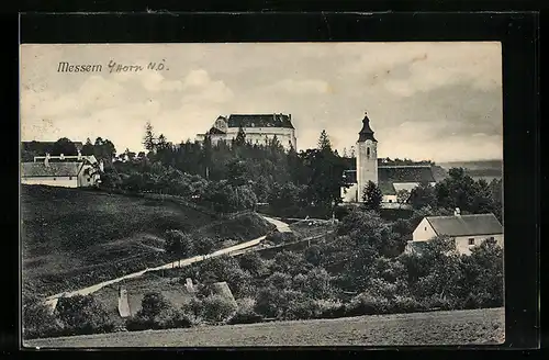 AK Messern, Teilansicht mit Kirche