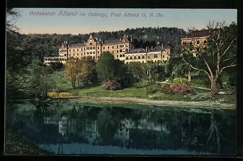 AK Alland, Wasserpartie mit Heilanstalt