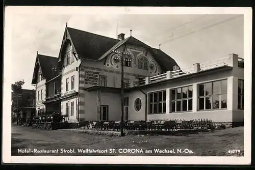 AK St. Corona a. Wechsel, Hotel-Restaurant Strobl