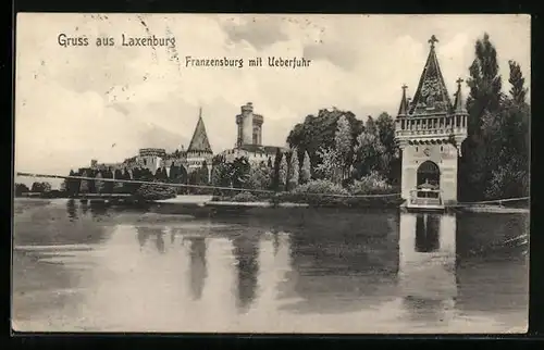 AK Laxenburg, Franzensburg mit Ueberfuhr