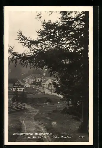 AK Mönichkirchen am Wechsel, Ortsansicht mit Hotel Lang