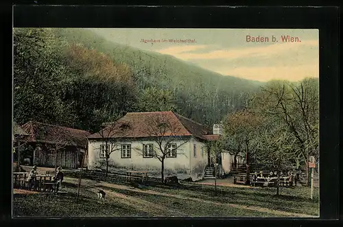 AK Baden, Gasthaus Jägerhaus im Weichselthal
