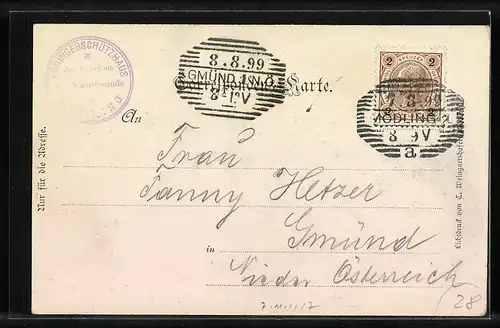 AK Mödling, Gasthof Anningerschutzhaus, Breite Föhre, Wilhelmswarte