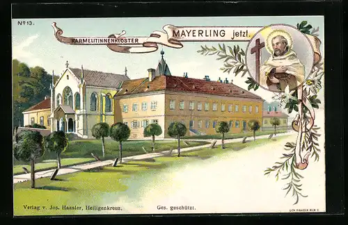 Lithographie Mayerling, Karmelitinnenkloster, Heiliger Vater