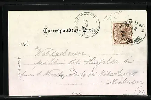 Lithographie Maria-Enzersdorf, Totalansicht, Altes Schloss Liechtenstein, Kirche mit Kloster