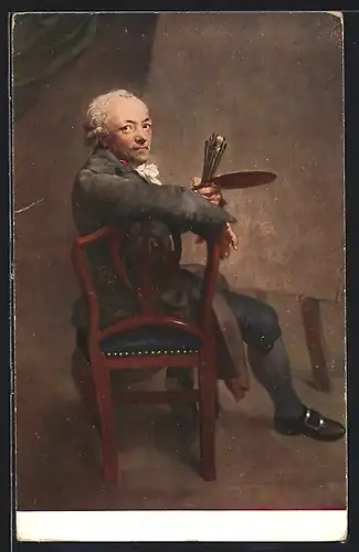 Künstler-AK Anton Graff, Selbstbildnis