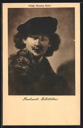 AK Rembrandt: Selbstbildnis, Kgl. Museum Berlin