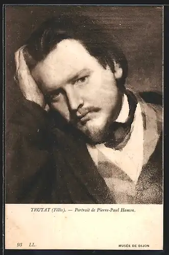 AK Pierre-Paul Hamon, Portrait in Denkerhaltung