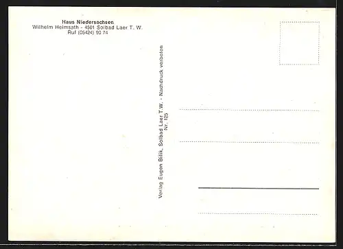 AK Laer, Gasthaus Haus Niedersachsen, Pensin Heimsath