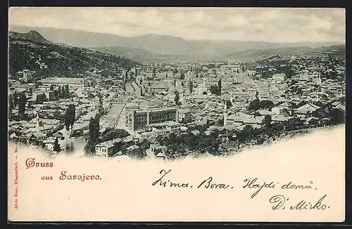 AK Sarajevo, Gesamtansicht der Stadt