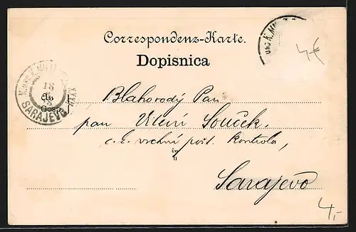 AK Sarajevo, Gesamtansicht der Stadt