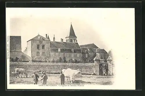 AK Saint-Révérien, L`Eglise et l`ancien Prieure, Kirche und altes Priorat