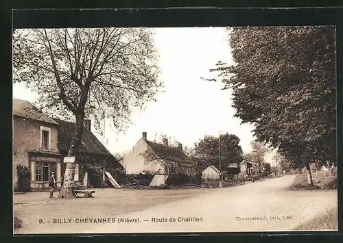 AK Billy-Chevannes, Route de Chatillon, Strassenpartie