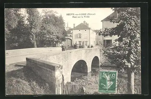 AK Neuvy-sur-Loire, Pont sur la Vrille