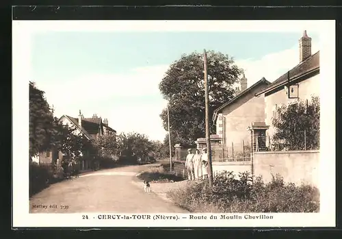 AK Cercy-la-Tour, Route du Moulin Chevillon