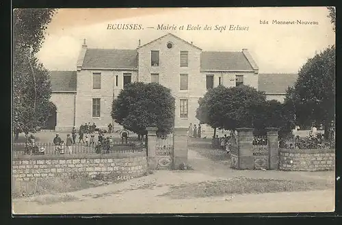 AK Ecuisses, Mairie et Ecole des Sept Ecluses