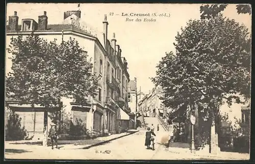 AK Le Creusot, Rue des Ecoles