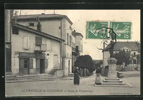 AK La Chapelle-de-Guinchay, Route de Pontanevaux