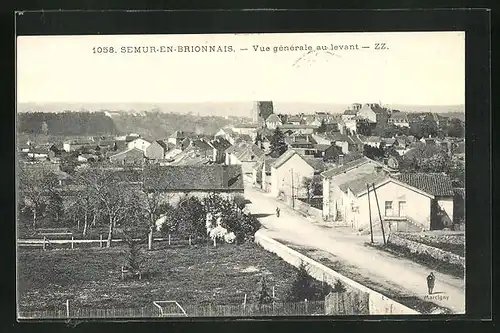 AK Semur-en-Brionnais, Vue générale au levant