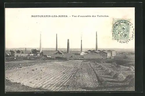 AK Montchanin-les-Mines, Vue d`ensemble des Tuileries