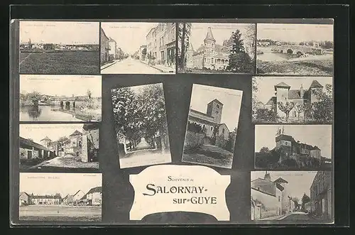 AK Salornay-sur-Guye, verschiedene Ortsansichten