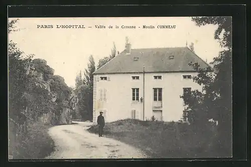 AK Paris-l`Hôpital, Vallée de la Cozanne, Moulin Commeau