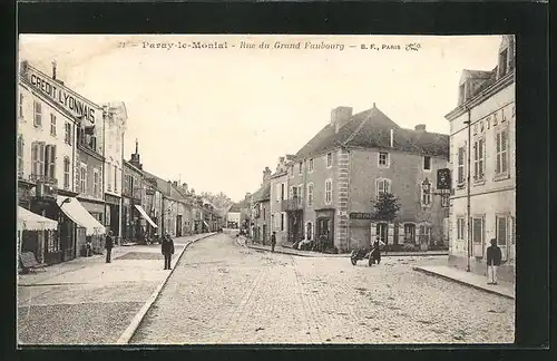 AK Paray-le-Monial, Rue du Grand Faubourg, Strassenpartie