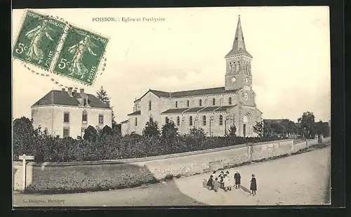 AK Poisson, Eglise et Presbytére