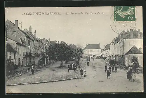 AK St-Gengoux-le-National, La Promenade Vue prise du Bas