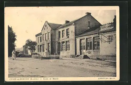 AK Cussy-en-Morvan, Ecole et Mairie