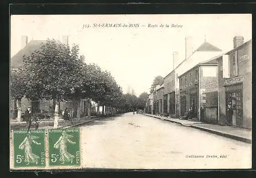 AK Saint-Germain-du-Bois, Route de la Balme, Strassenpartie