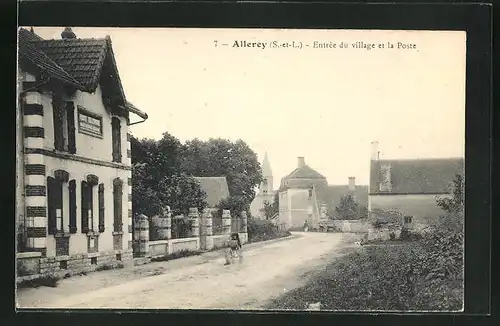 AK Allerey, Entrèe du village et la Poste