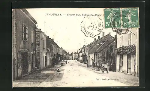 AK Genouilly, Grande Rue, Entrée du Bourg