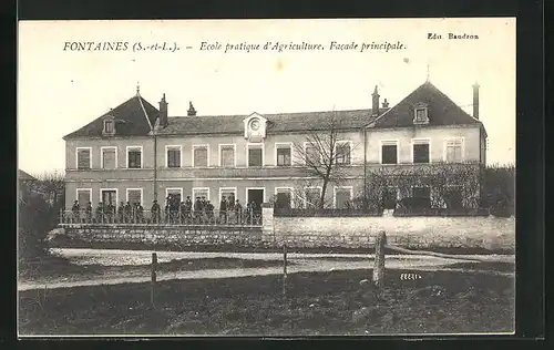 AK Fontaines, Ecole pratique d`Agriculture, Facade principale