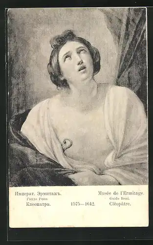 AK Cleopatre, Guido Reni, Musée de l'Ermitage, Rotes Kreuz Russland