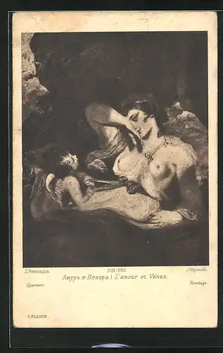 Künstler-AK J. Reynolds, L`amour et Venus, Rotes Kreuz Russland