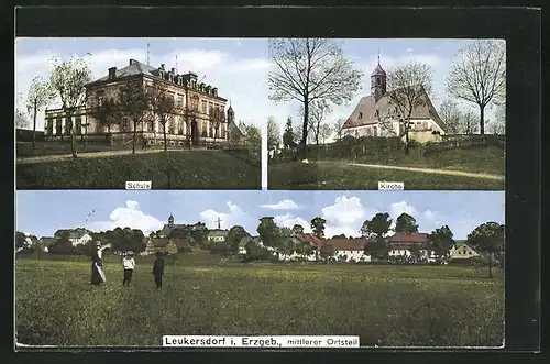 AK Leukersdorf i. Erzg., Schule und Kirche