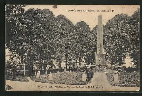 AK Sasbach i.B., General Turenne-Monument