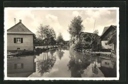 AK Rheinbischofsheim, Partie am Bach