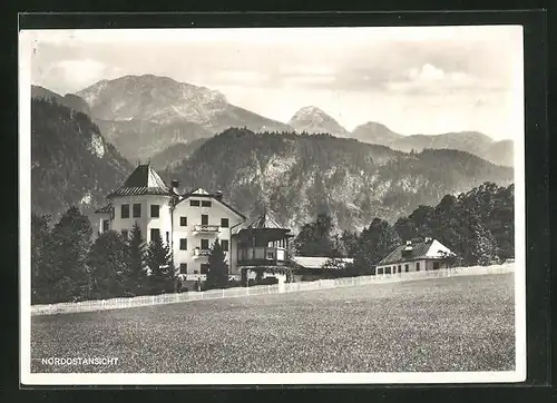 AK Berchtesgaden, Hotel Landheim Hohenwart am Königssee, Nordostansicht