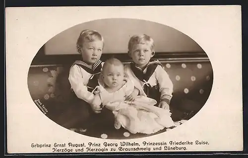 AK Erbprinz Ernst August, Prinz Georg Wilhelm, Prinzessin Friederike Luise von Braunschweig